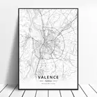 Besancon, Лилль, Гренобль, вальс, Руан, Страсбург, Франция, холст, художественная карта, плакат, Декор для дома, художественное оформление