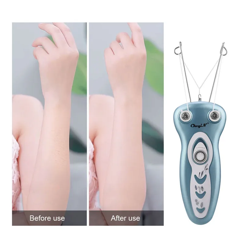 

CkeyiN Electric Hair Remover USB Rechargeable Cotton Thread Epilator Lady Hair Shaver Painless for Face Arm Legs All Body Parts