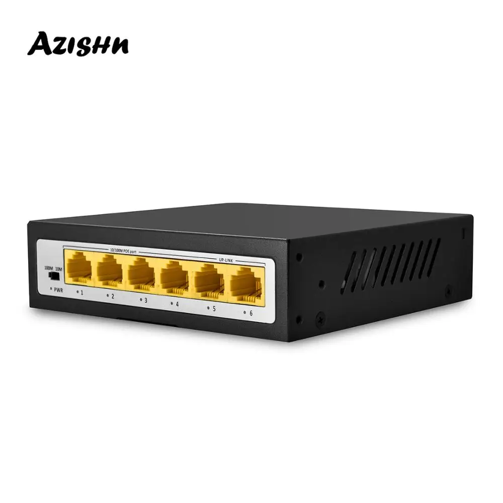 Сетевой коммутатор для систем видеонаблюдения 4 порта 10/100 м|poe net switch|ethernet poecamera power