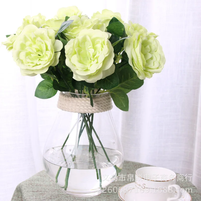 10 шт./лот Искусственный цветок розы искусственный венок одинарный Шелковая Роза