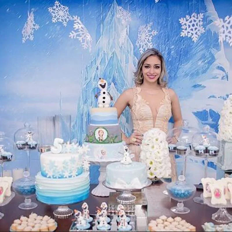 Вечерние фоны для фотосъемки на день рождения с изображением принцессы Эльзы из мультфильма детские вечерние фоны для студийной фотосъемки на заказ