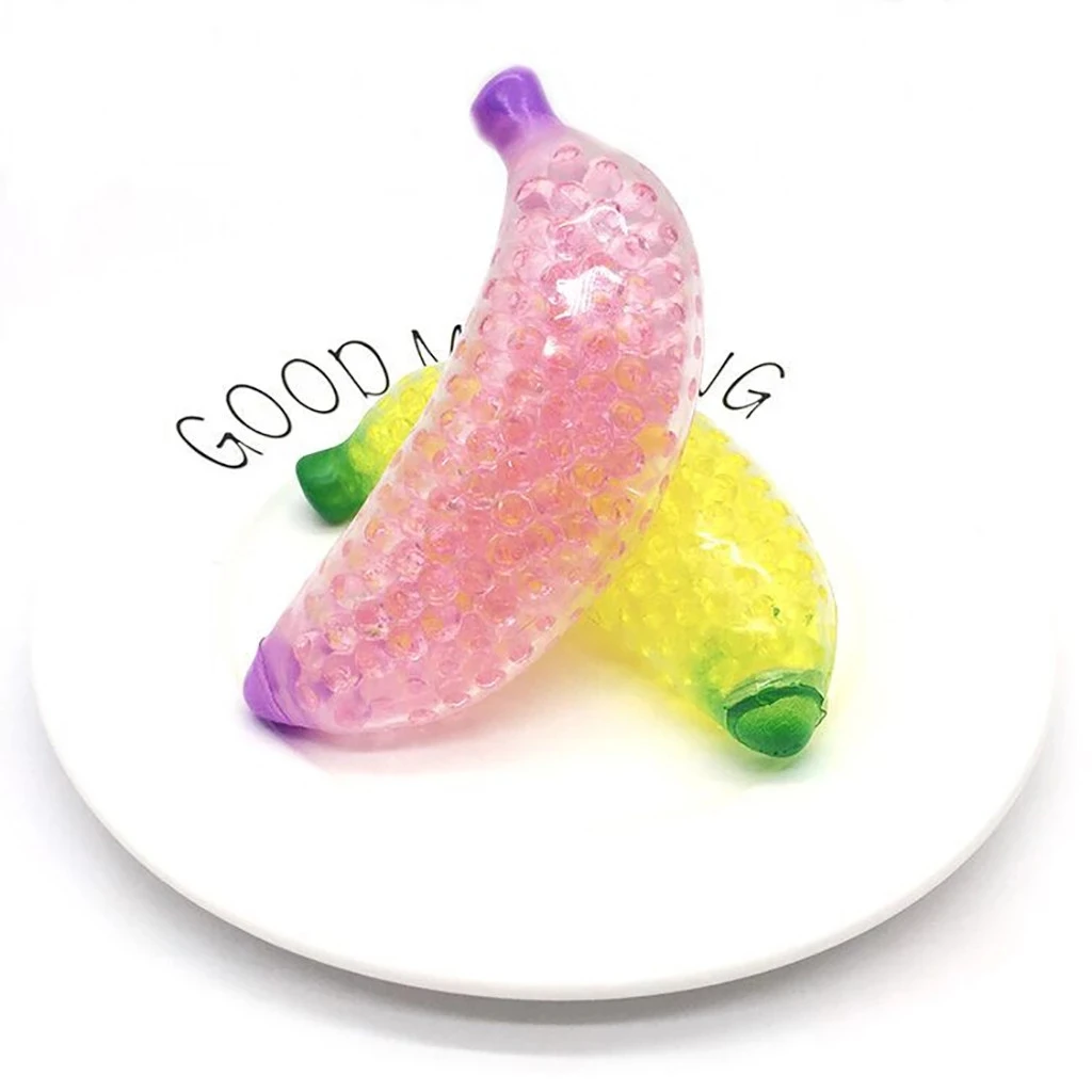

Spongy Granule Banana Stress Relief Toy For Children Adult Colorful Novel Weird Popular Child Ease Mood Squeeze Toys New