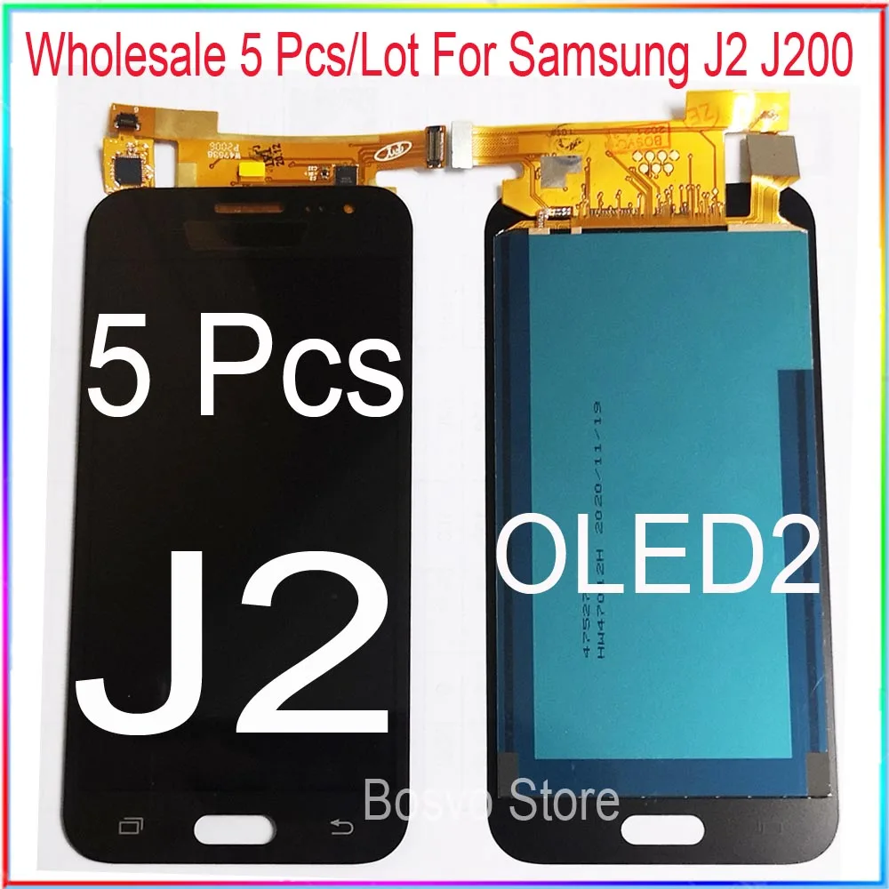 Оптовая продажа 5 шт./лот для Samsung J2 2015 J200 ЖК-дисплей с сенсорным дигитайзером в
