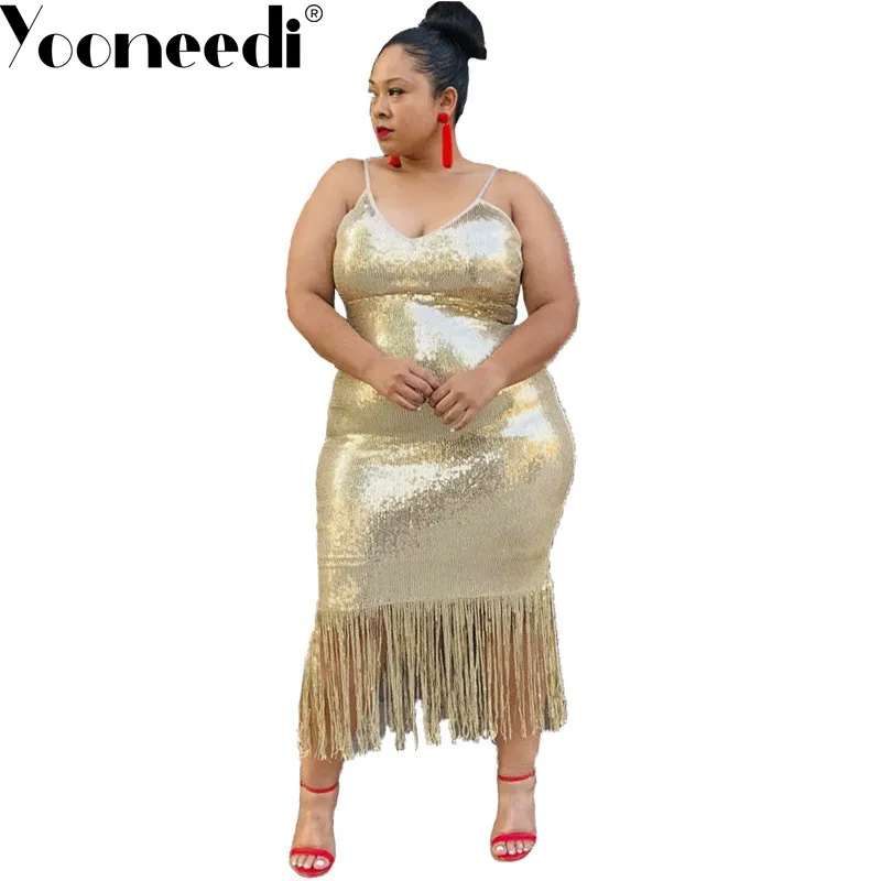 Yooneedi 2019 летнее дизайнерское сексуальное женское платье большого размера 2 цвета