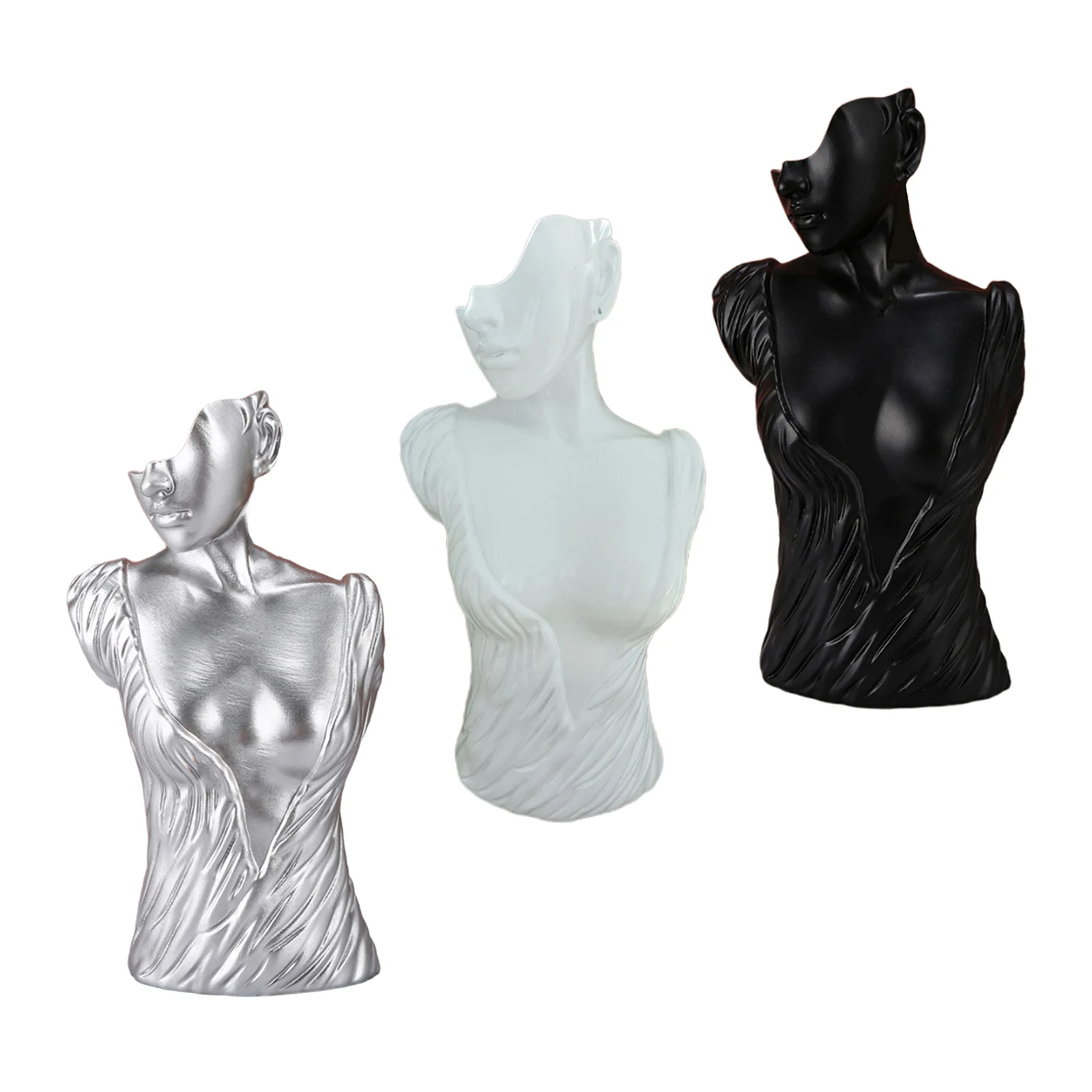 

3 Size Resin Girl Model Earrings Necklace Jewelry Display Stand Necklace Display Props
