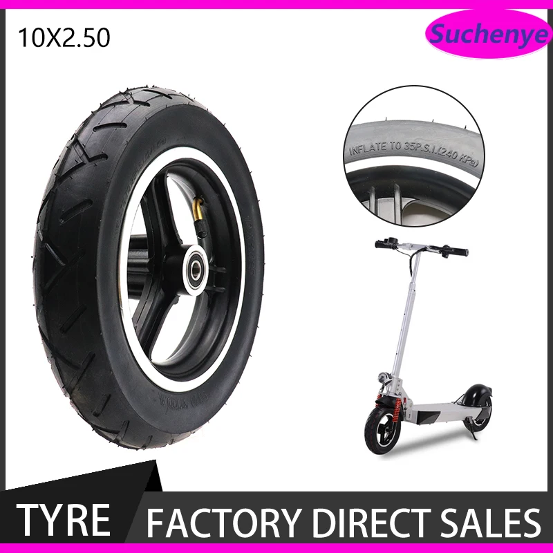 

10 inch 10x2.125 tire and Aluminum alloy wheel hub are suitable for Electric scooter Balancing scooter High quality