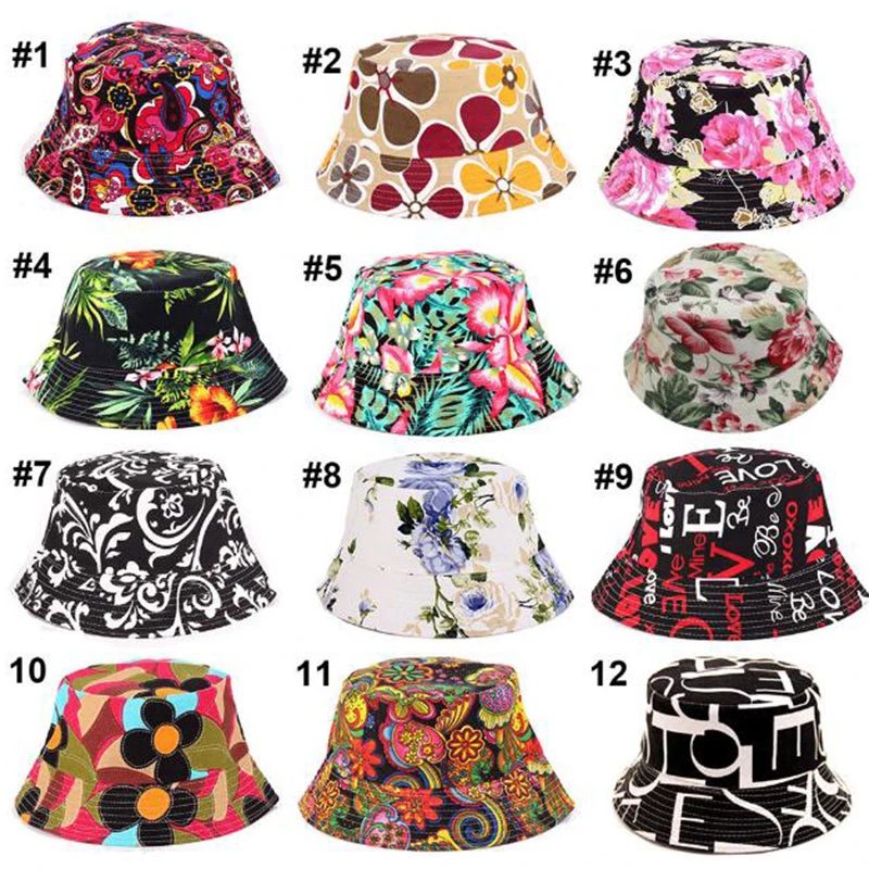 Панама в стиле хип-хоп для мужчин и женщин модная двухсторонняя шляпа с цветочным