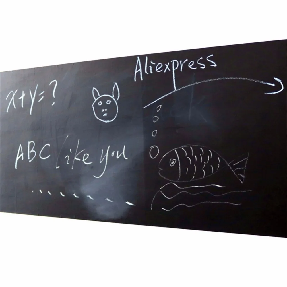 

Vinyl Chalkboard Wall Stickers Removable Blackboard Decals Great Gift for Kids 45CMx100CM Learning Black Board Stickers