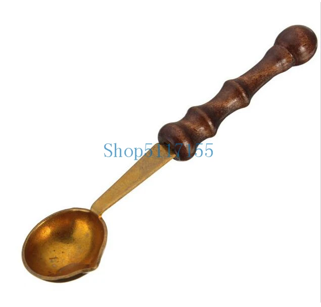 

Деревянная ручка Совок Винтаж штамп уплотнение ложка для воска антипригарная ПВХ-скатерть DIY лампы в форме свечи фитинги Высокое качество