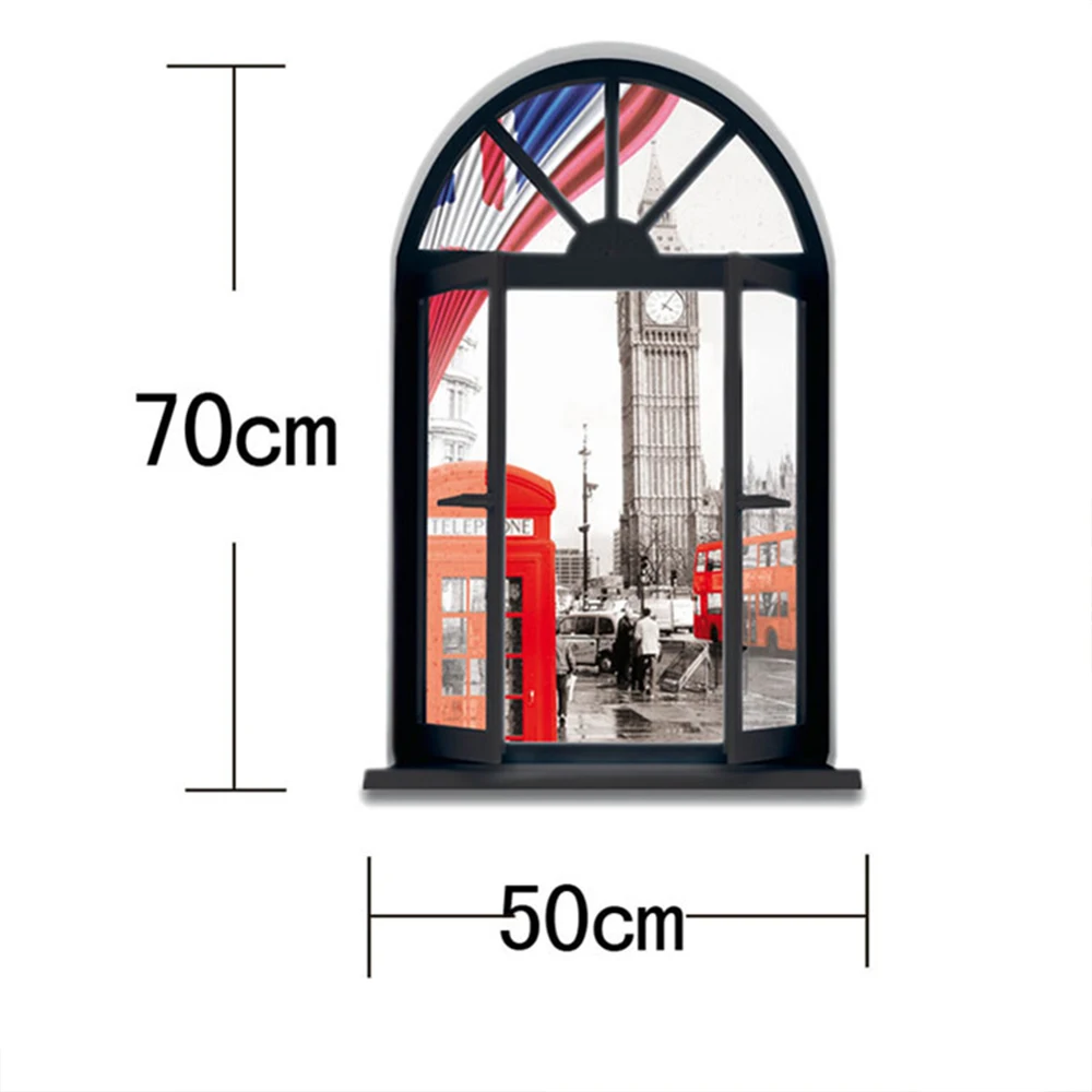 Настенные 3d наклейки в виде башни Съемные Наклейки на стены окна предметы