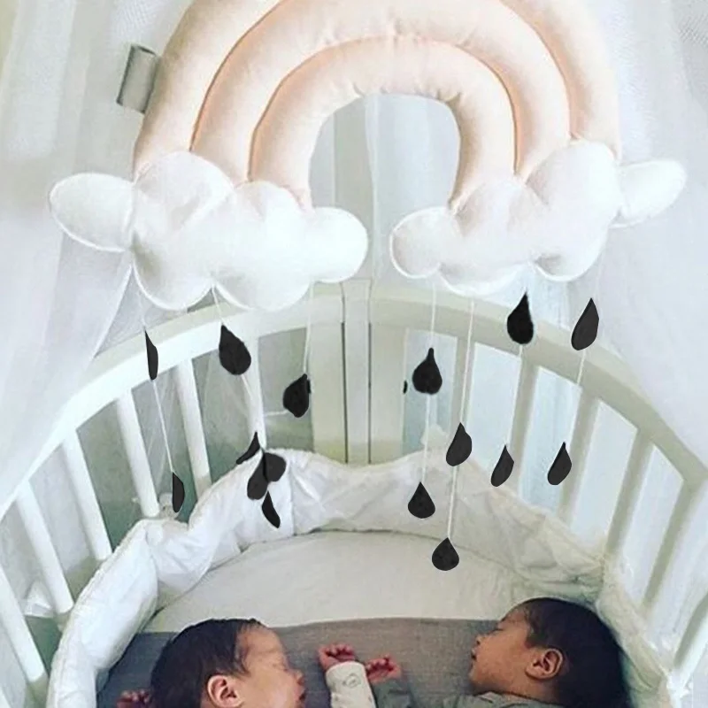 Милая Детская кровать колокольчик Радуга капля детская кроватка палатка Декор