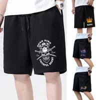 summer fashion men casual trend loose quick drying shorts five point pants mens pocket sweatpants king pattern printed clothing