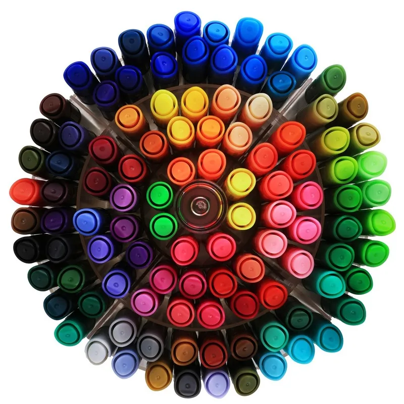 100 цветов/комплект фломастеры акварельных цветов детские моющиеся цветные ручки