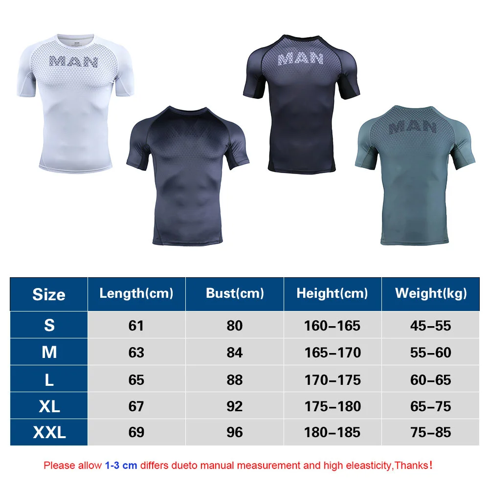 

Man's T-shirt Quick Drying Short Sleeve Sport t Shirt Gym Jerseys Fitness Shirt Running Trainer Breathable Muscle Shirts Men