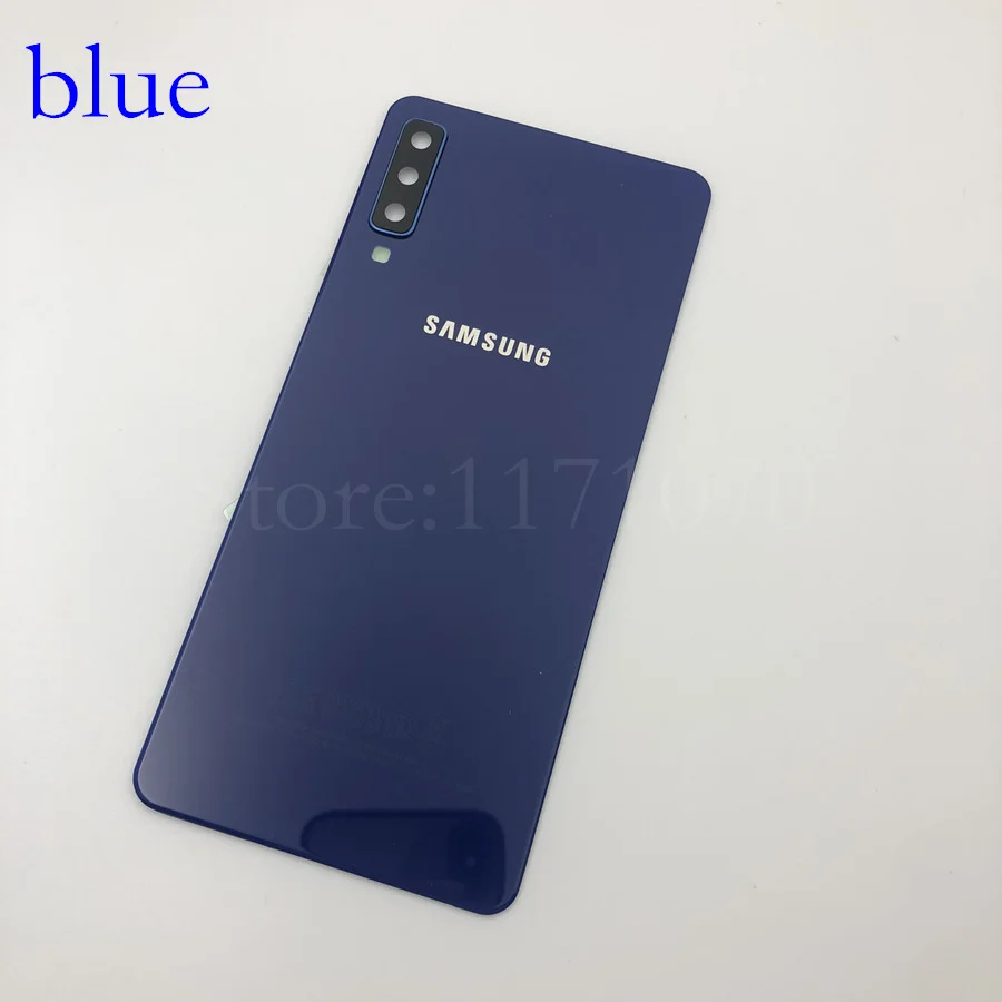Для samsung Galaxy A7 Задняя крышка батареи A750 чехол A750F SM-A750 задняя дверь корпус стеклянная панель запасные части