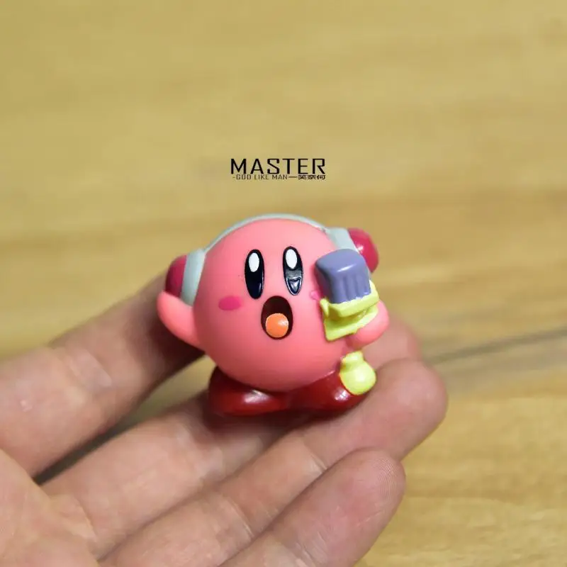 

4 Kinds Action Figure Model Kirby Tong Doll Finger Cots Ornaments Keychain School Bag Pendant Decoration Toys for Children Gift