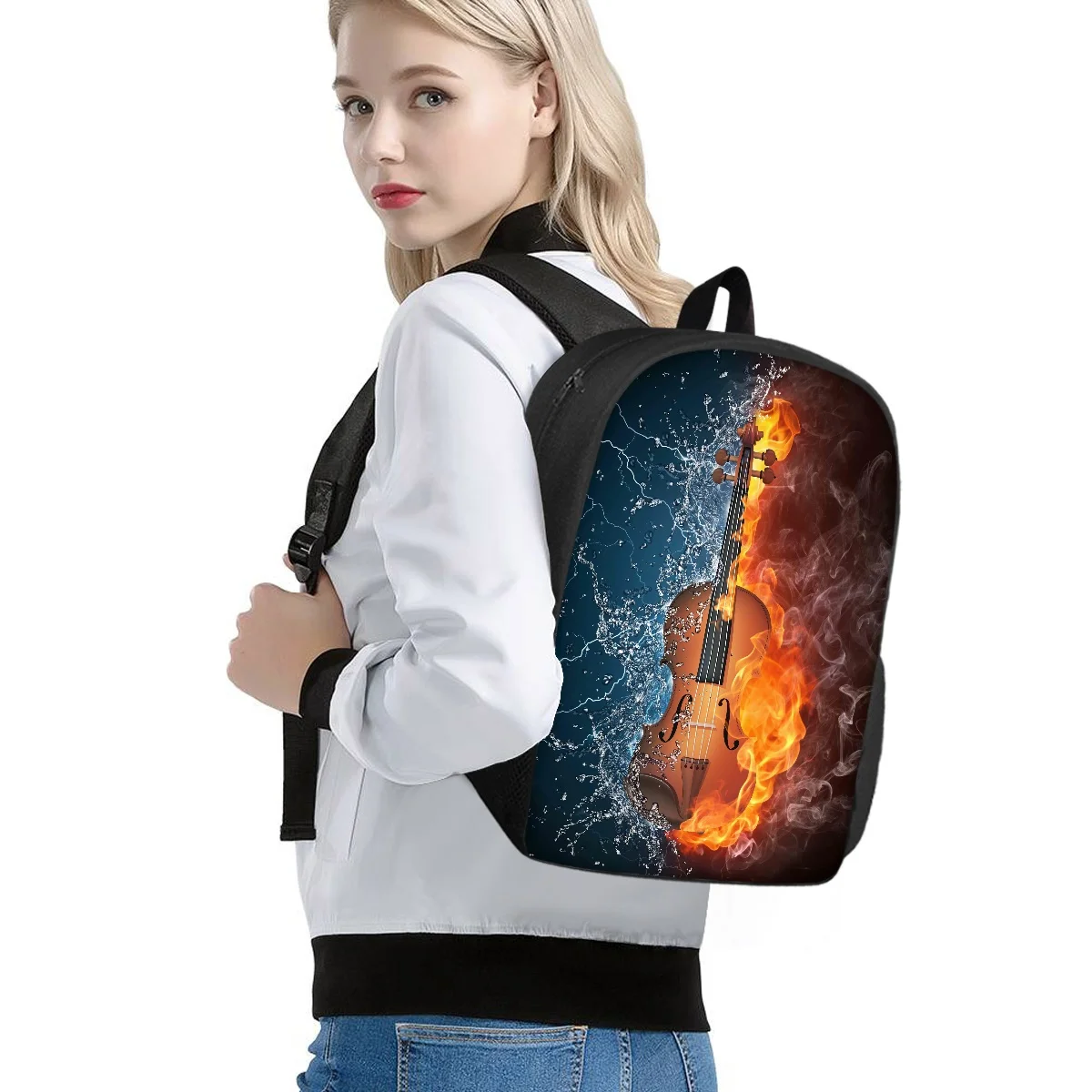 Рюкзак для девочек-подростков, с рисунком скрипки от AliExpress WW