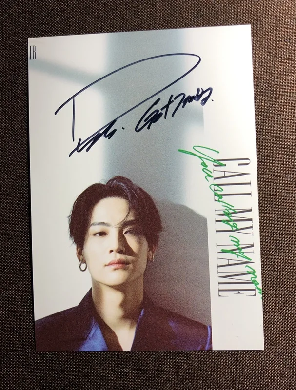 Ручной подписанный GOT7 JB Defsoul фото с автографом позвоните мое имя 5*7 K-POP 102019O