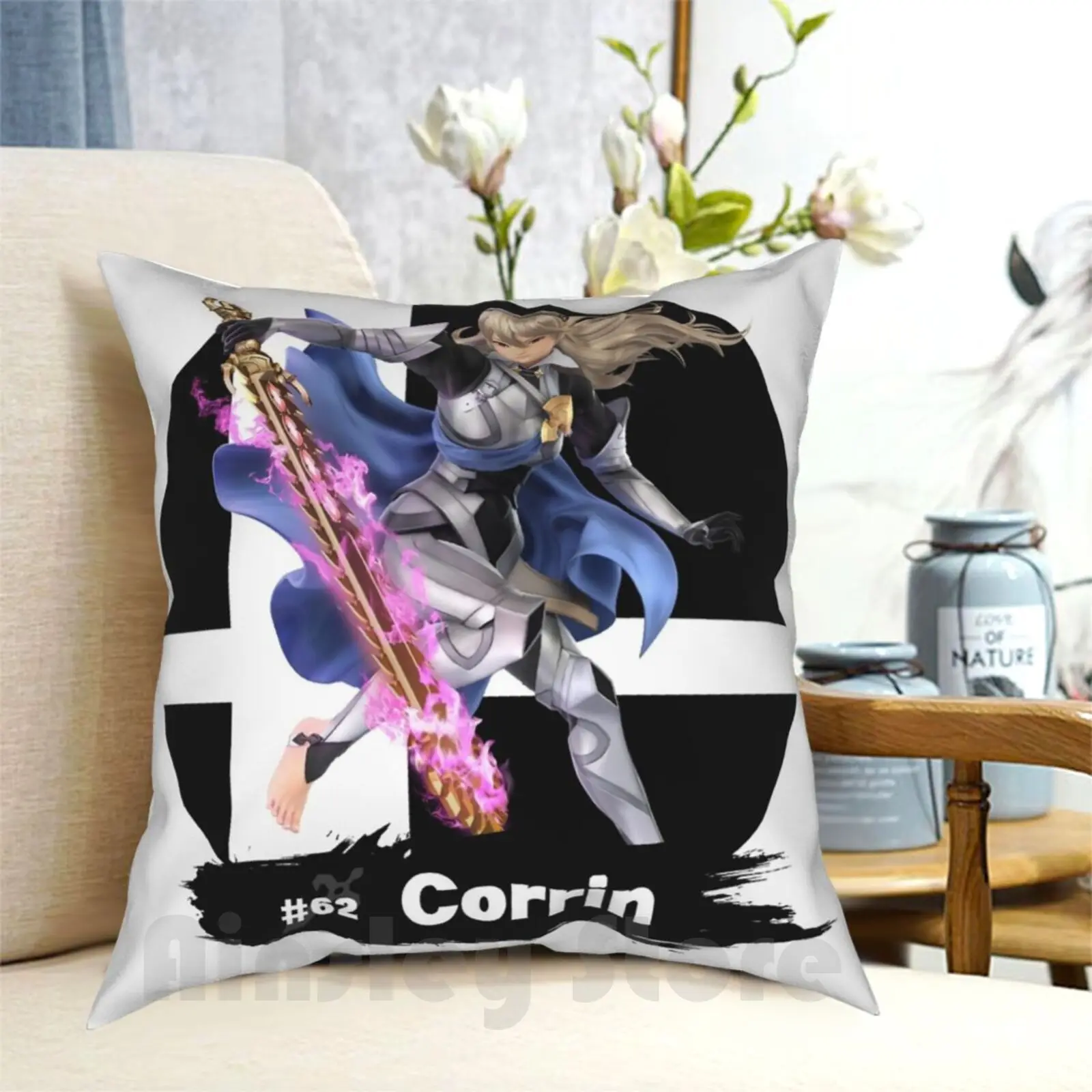 

Super Smash Bros Ultimate-62 Female Corrin Pillow Case Printed Home Soft Throw Pillow Corrin Smash Bros Ultimate