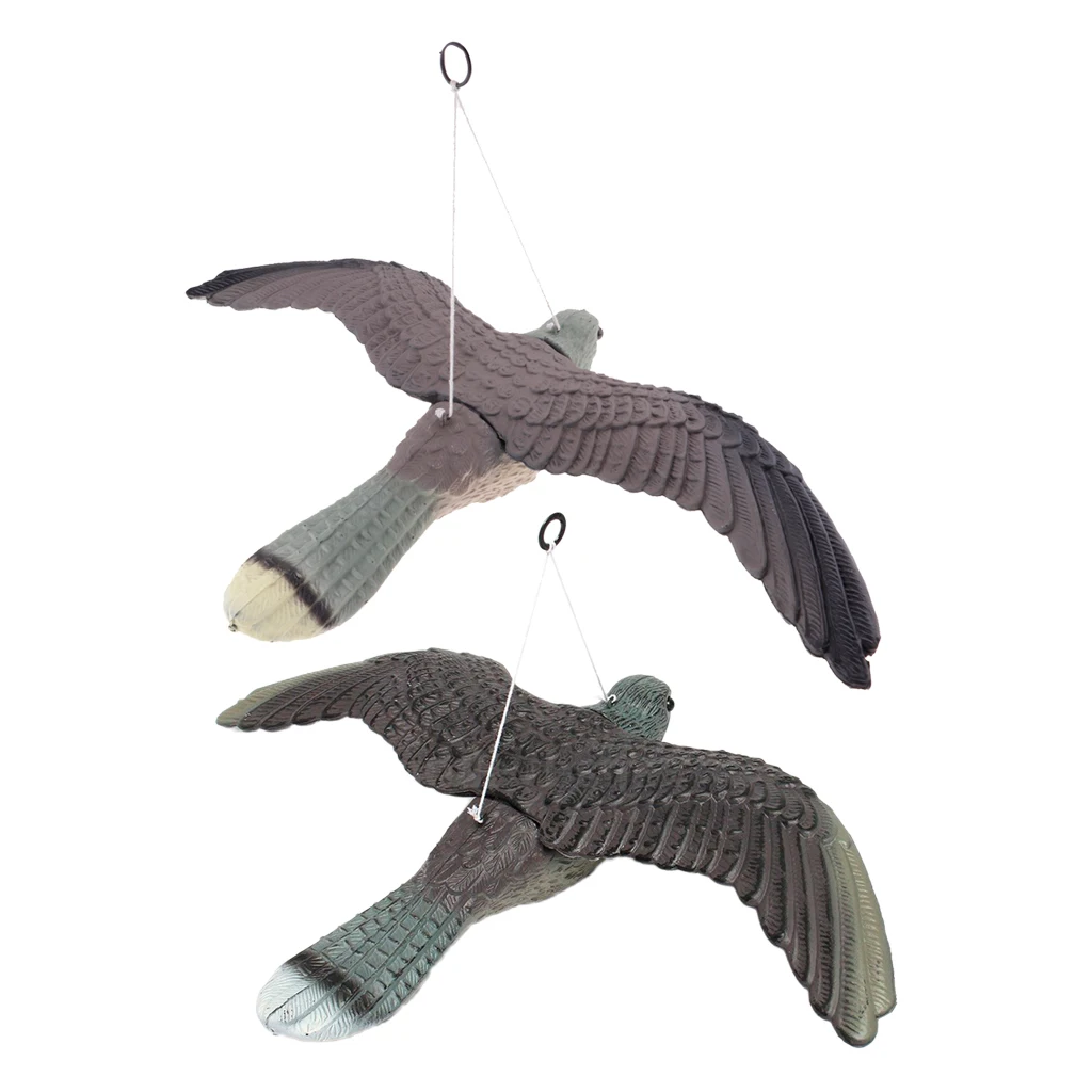 

2pc Vivid Flying Hawk Bird Scare Decoy Bird Control Garden Care Deter Scarer