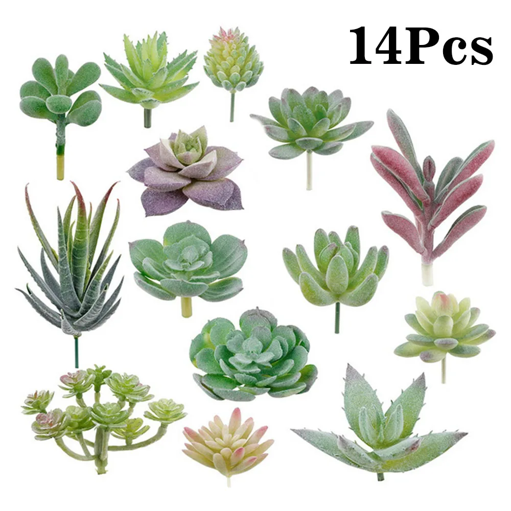 14 шт. искусственные сочные стекающиеся растения поддельный пейзаж с лотосами