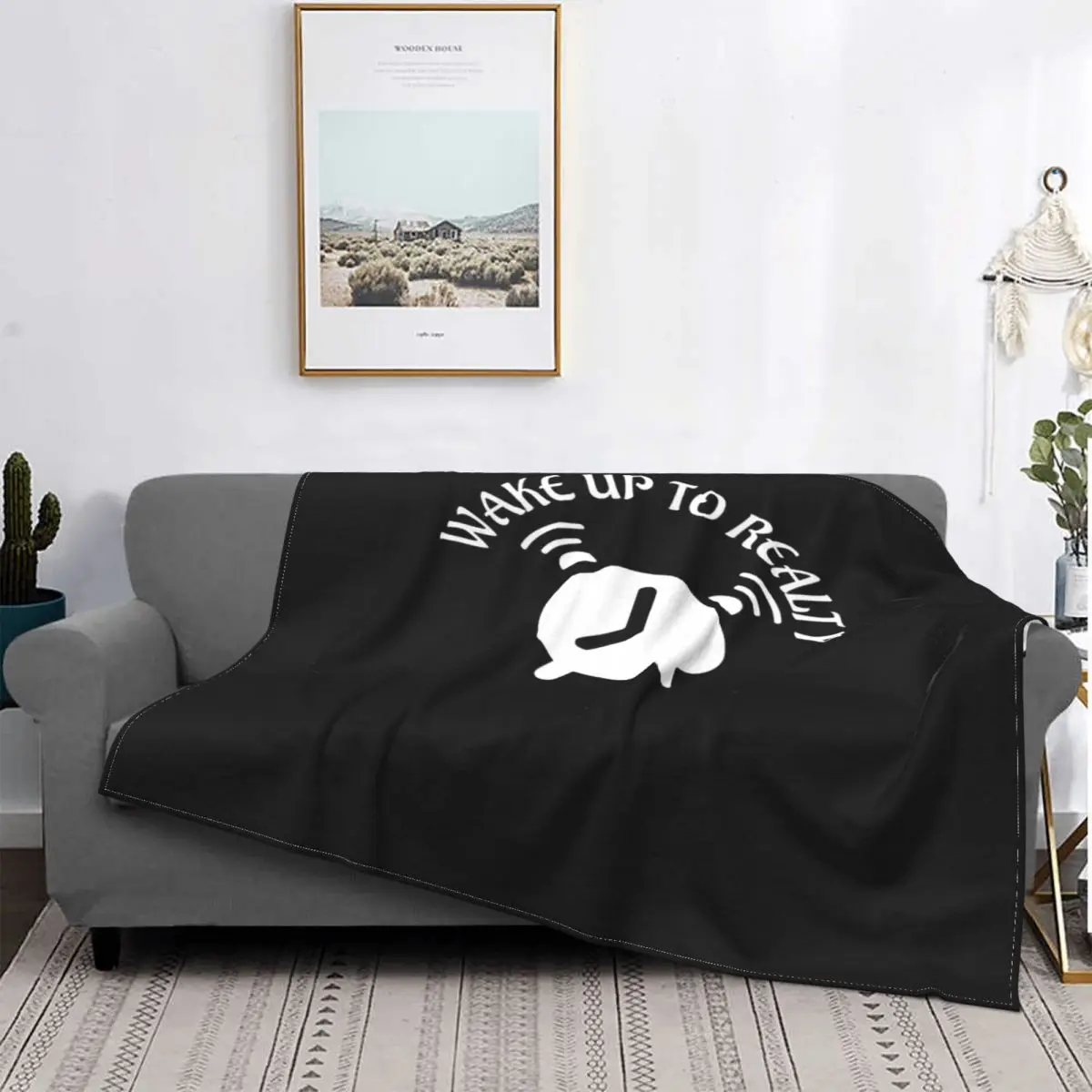 

Wake Up To Realty-Manta divertida para despertar, colcha para cama a cuadros, manta para bebé, manta Kawaii para niños