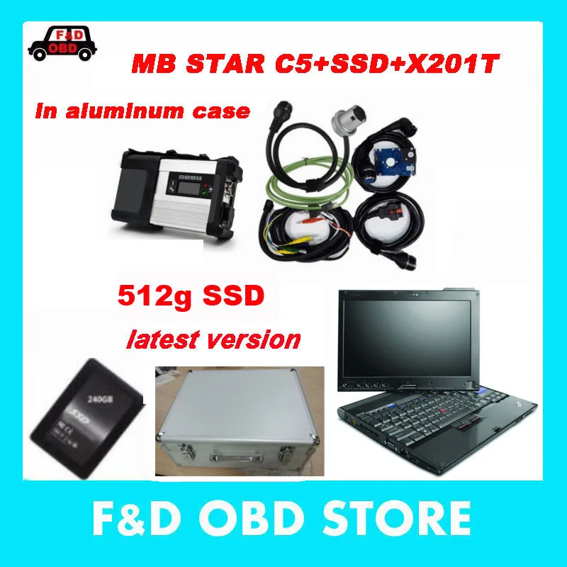 Высококачественный чехол MB SD C5 Star с ноутбуком X201t новейшим полным программным