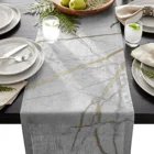 Золотые блестящие мраморные трендовые скатерти, настольное украшение для дома вечерние вечеринки, свадьбы, украшение для столовой, ресторана, настольный гаджет