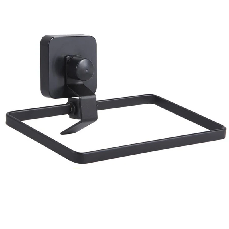 

Suction Toilet Paper Holder Storage Bathroom Towel Dispenser Paper Roll Holder Modern Square Wall-Mounted Towel Rack