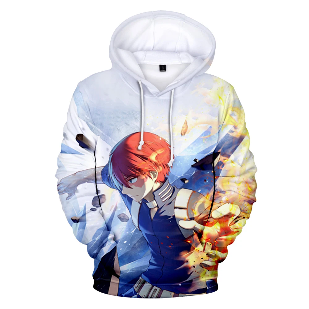 

New 3D Anime Hoodies My Hero Academia:Ones Justice Hooded Sweatshirts 3D Caroon Game Pullovers Boys/girls Outwear