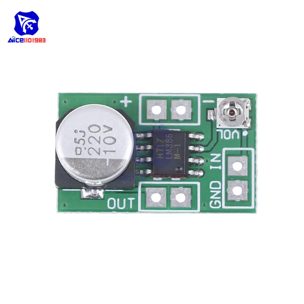 Супер мини аудио модуль усилителя diymore LM386|new arrival|dc dcaudio amplifier board |