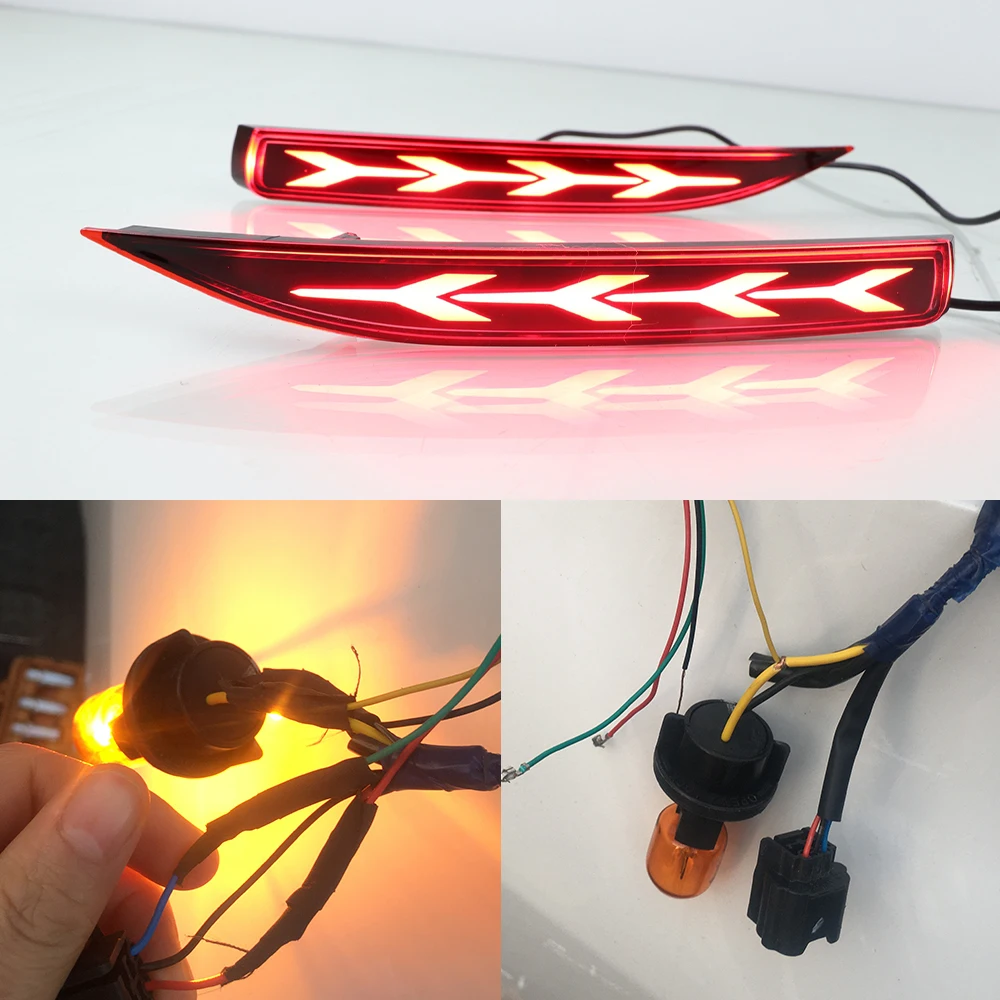 Новый Светодиодный отражатель для заднего бампера противотуманные стоп сигналы