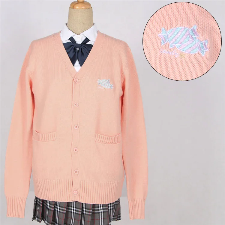

Japanese Style Students Girls Cardigans Sweater Sailor Moon Jk School Uniforms Symbol Embroidery Knitwear Autumn Winter