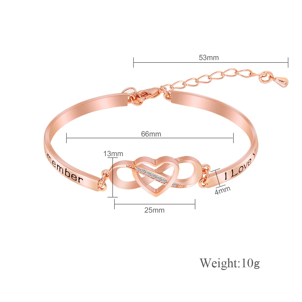 

Браслет-манжета с символом знака бесконечности, браслет с гравировкой, помните, что я люблю тебя, маму, вечное и всегда вдохновляющее украше...