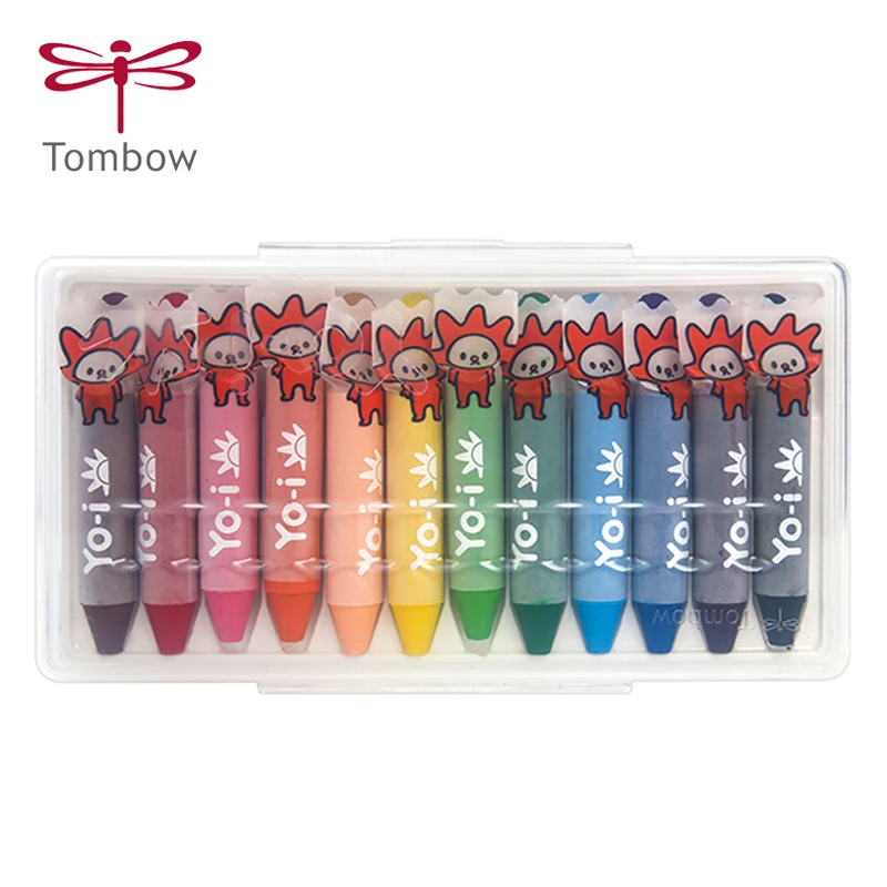 

Япония TOMBOW YN-RY12C моющиеся 12-трусы разных цветов для малышей возраста на водной основе комплект цветных карандашей масляная пастель Squeeze Тип