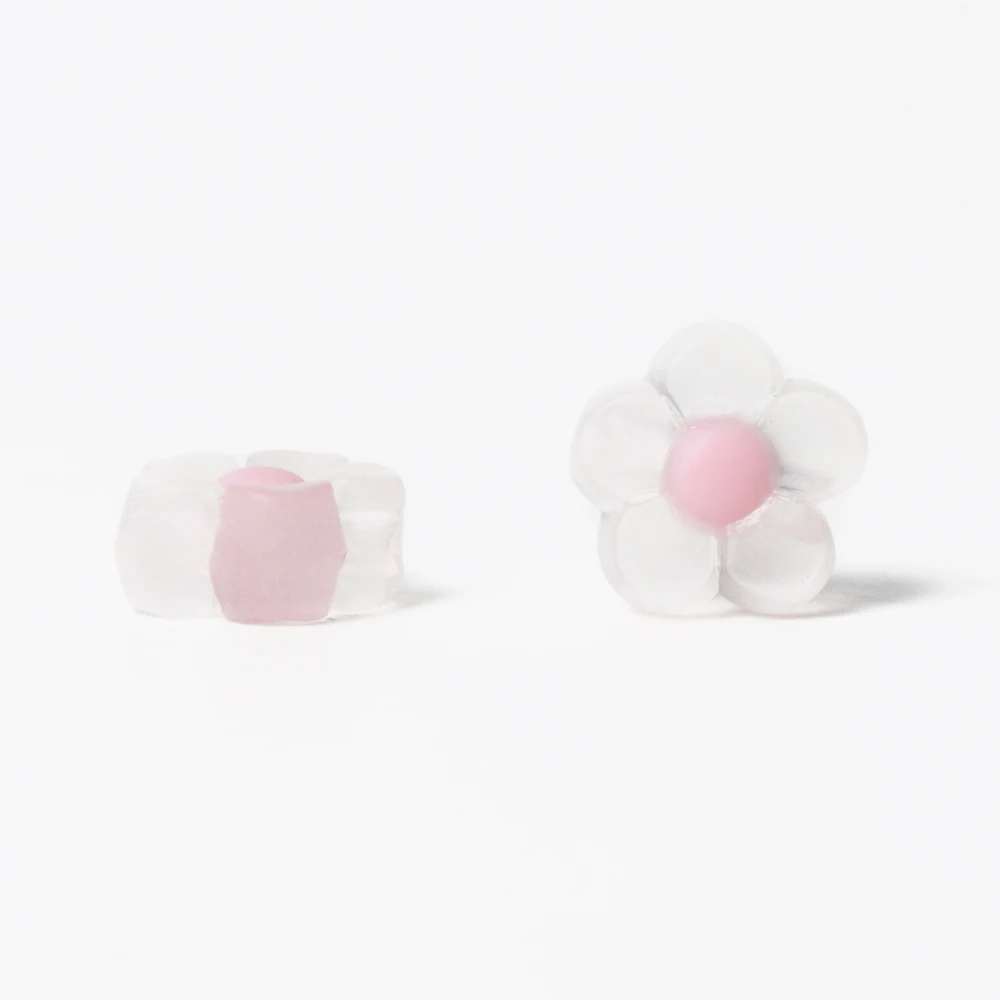 

13x6mm 50pcs Mixed Dull Polish Matte Flower Acrylic Beads Loose Spacer Beads For Jewelry Making Diy Bracelet Necklace Christmas