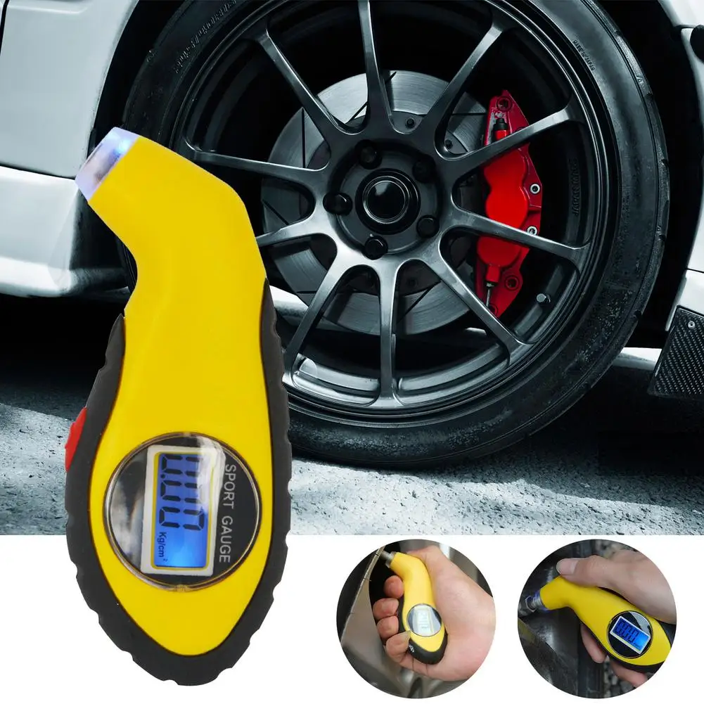 

Цифровой манометр для автомобильных шин, измеритель давления воздуха в шинах с ЖК-дисплеем, манометр, барометры, тестер для автомобиля