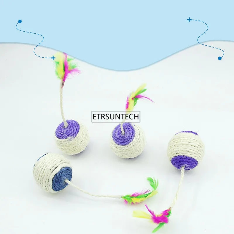 

100 шт. веревка устойчивая к царапинам игрушечная песчаная игрушка для домашних животных шлифовальный Кот Игрушка Конопляный шар