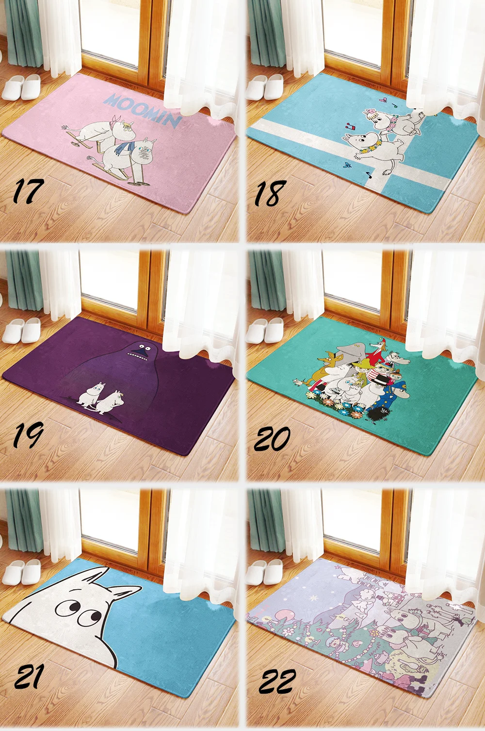 Moomin, коврики для ванной, ковер, маленький мой коврик для ванной, скользкий двойной напольный коврик, короткий пушистый, для ванной комнаты, Нескользящая лента, Alfombra De Bano