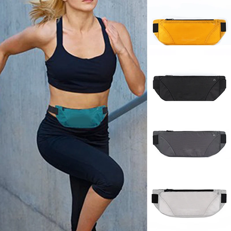 Цветная поясная сумка водонепроницаемая пояс на талию для бега молнии