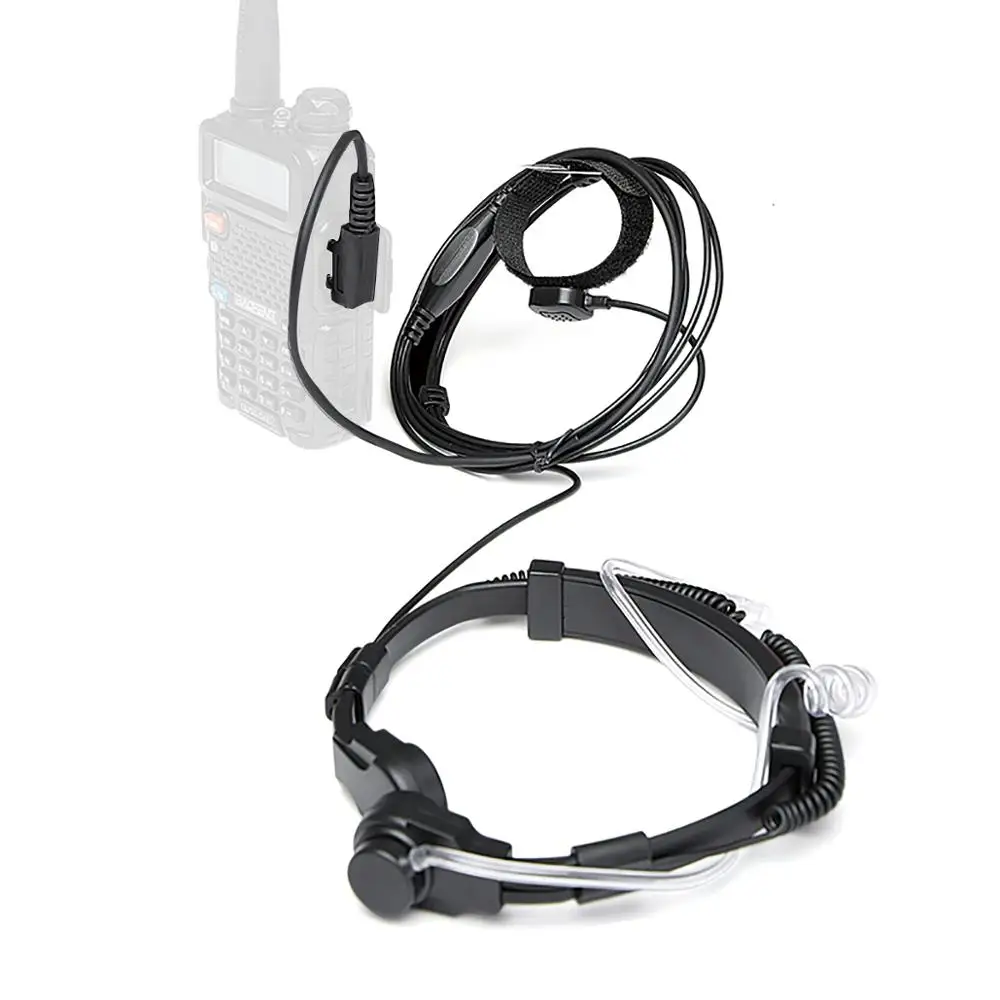 ABBREE Выдвижная горловой микрофон PTT наушники гарнитура для Kenwood радио Baofeng BF-888s UV-5R UV-82 UV-5RE uv5r 2 way Радио иди и болтай Walkie Talkie