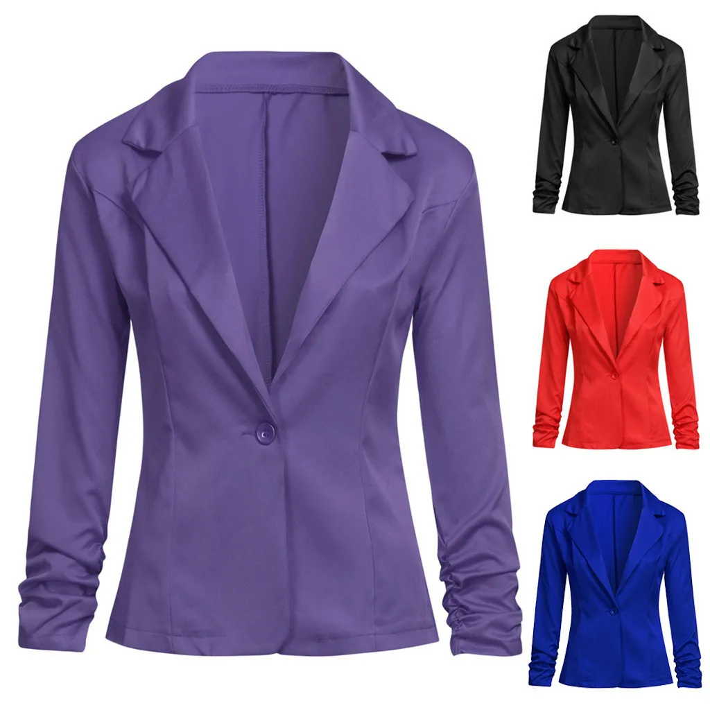 Женский офисный костюм SAGACE однотонный Блейзер на одной пуговице приталенный