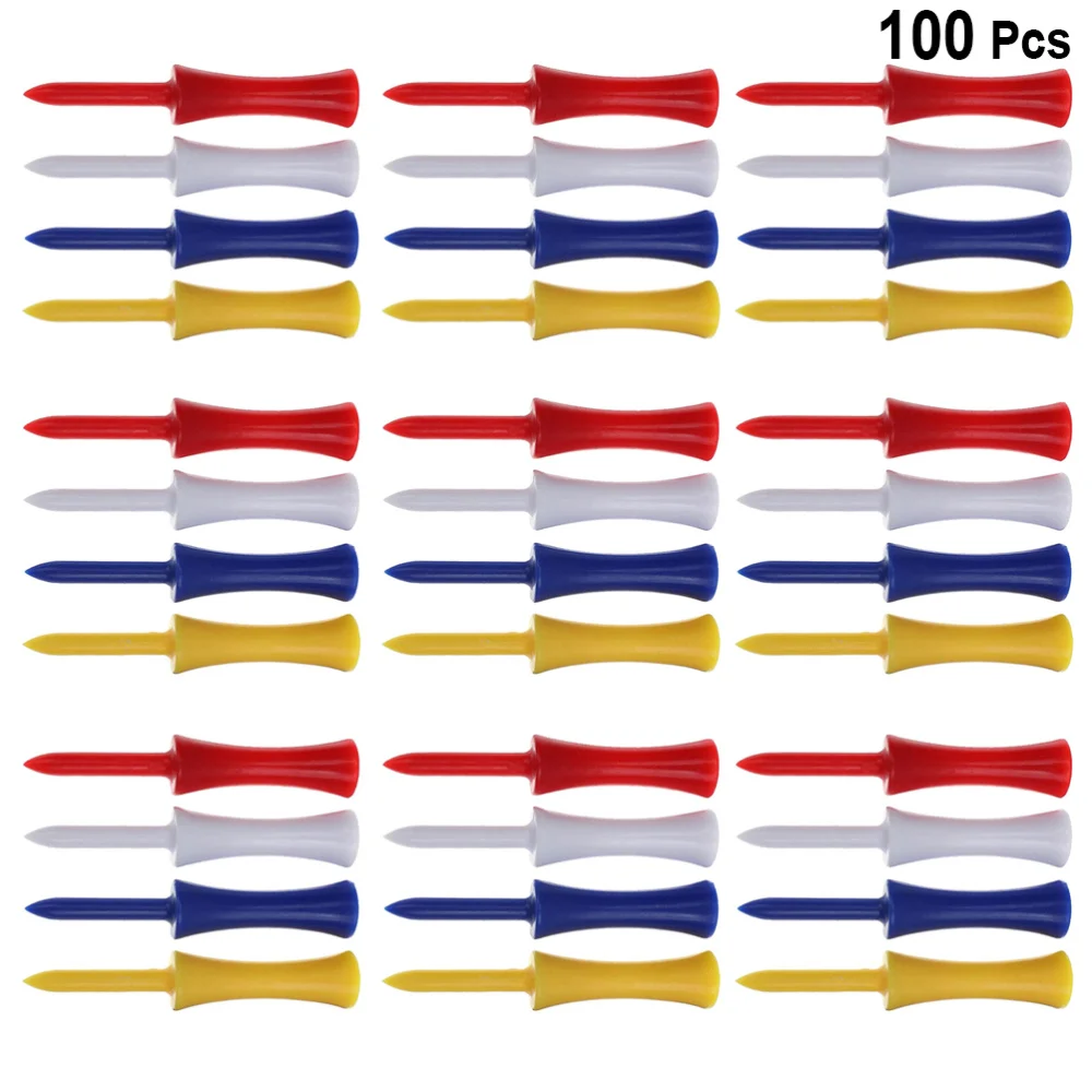 

100pcs 70mm Large Castle Tees Tee Mat Tees for Indoor Outdoor Practice Driving Range Mats Accessories Supplies (Random