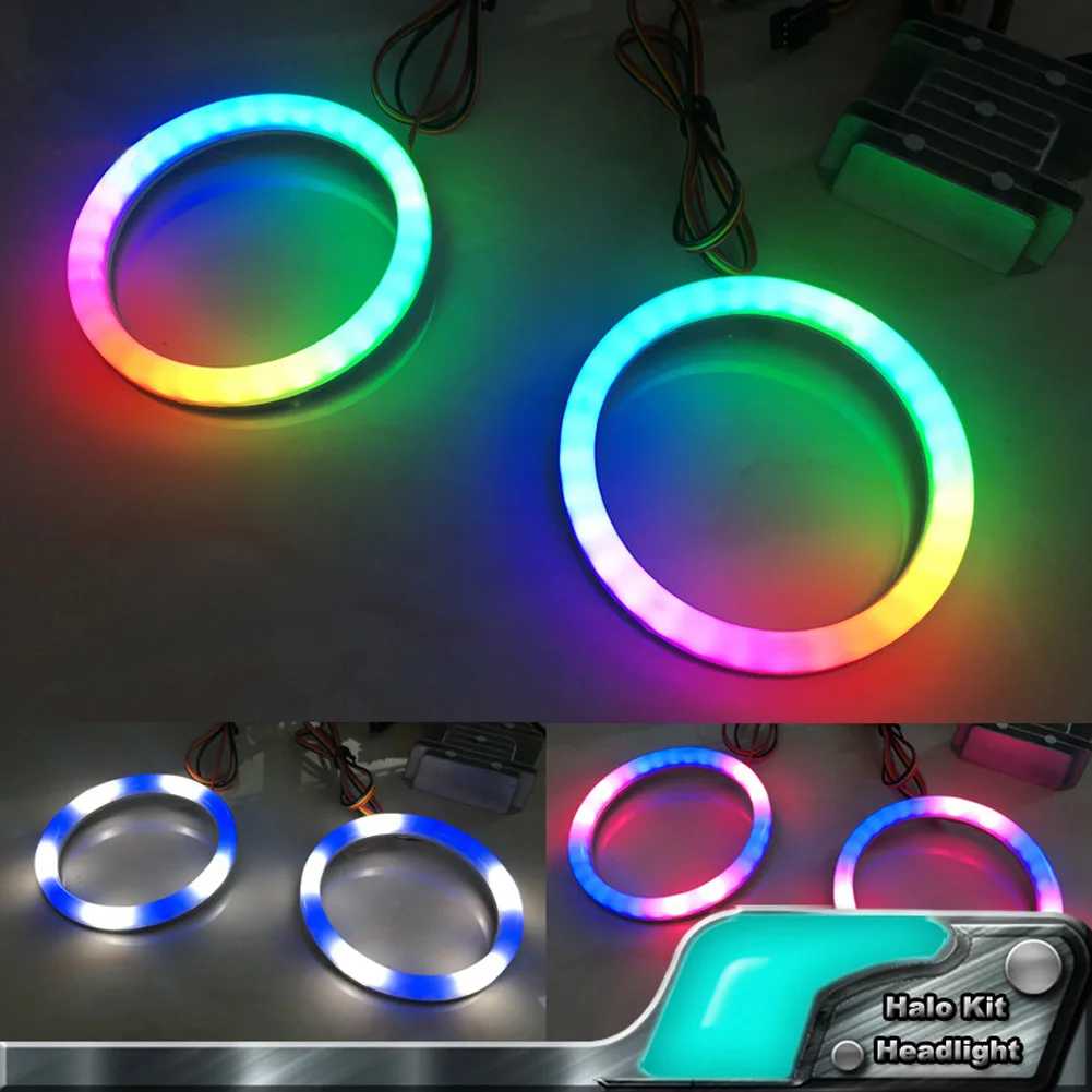 2 шт./компл. Rgb Ангельские глазки Bluetooth App Управление гало кольца Cob хлопок