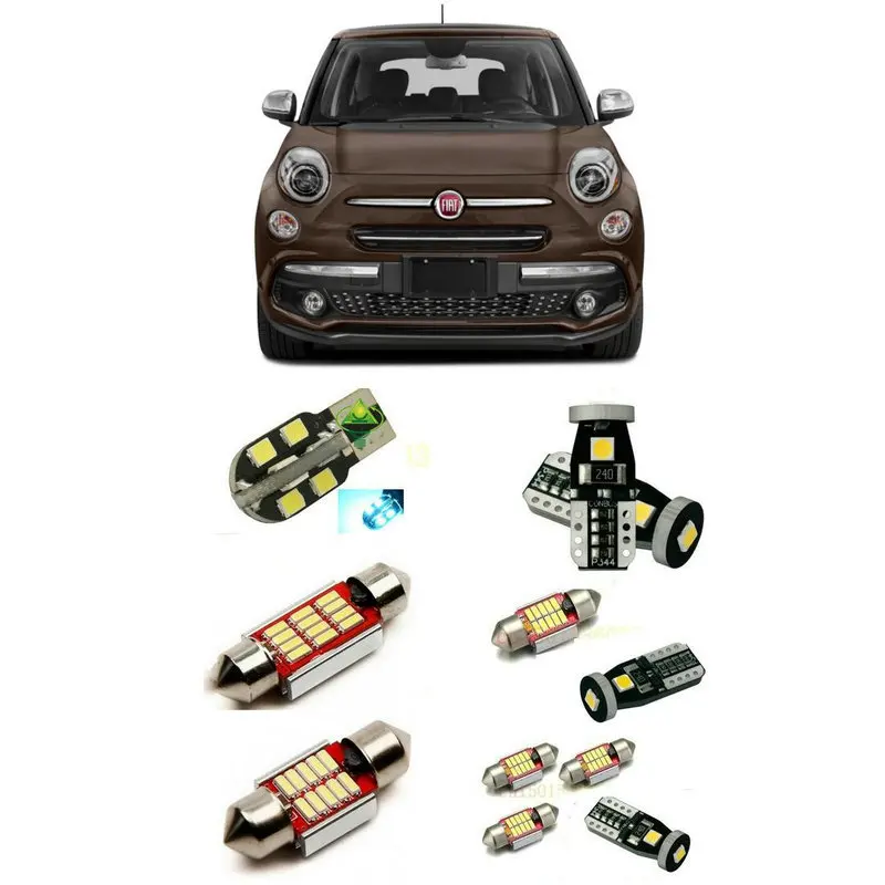 Светодиодные лампы для освещения салона автомобиля Fiat 500L 2019 12 шт. светодиодных