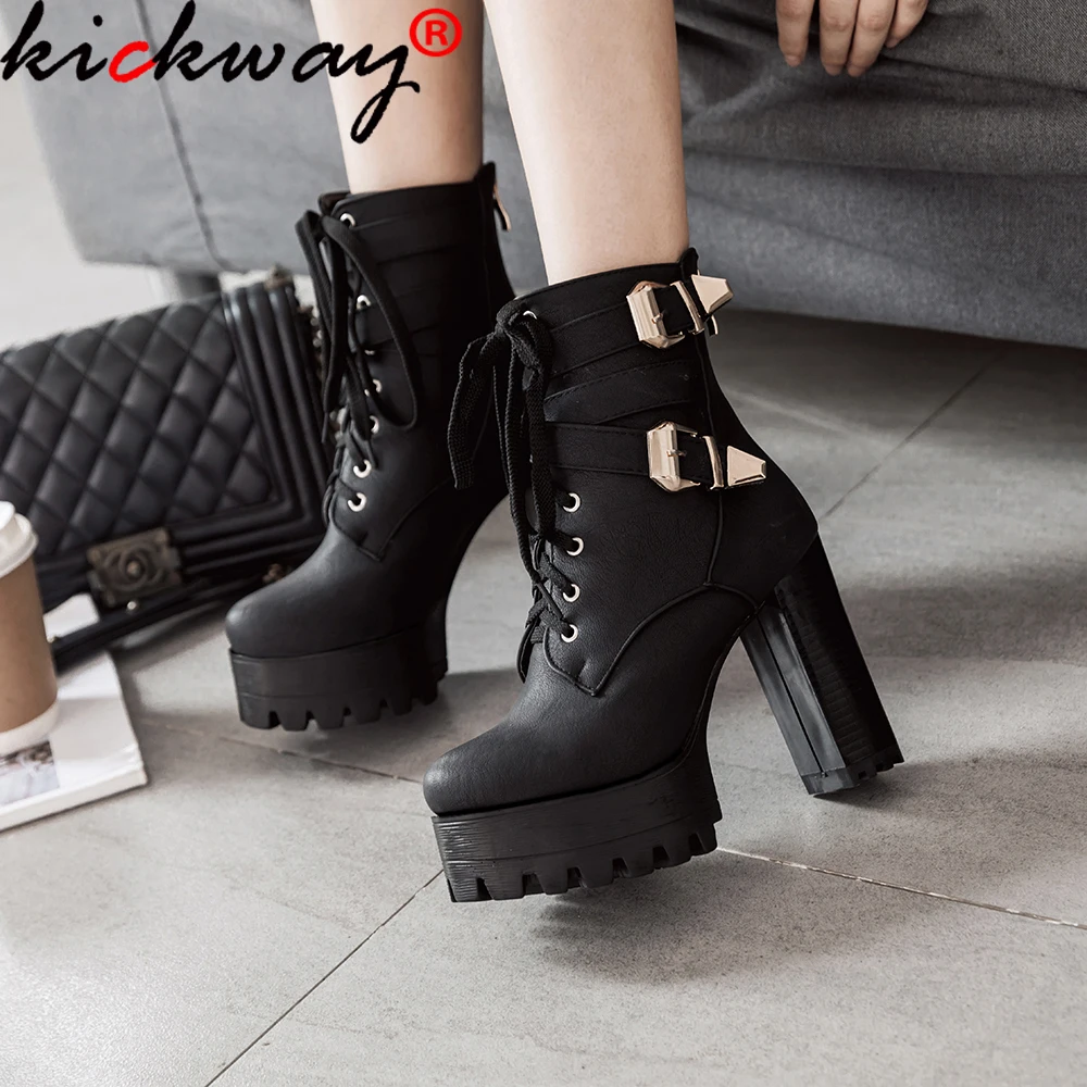 

Новинка; Сезон осень-зима; Женские ботинки; Повседневная женская обувь; Ботинки Martin; Женские ботильоны из искусственной кожи; Обувь на высок...