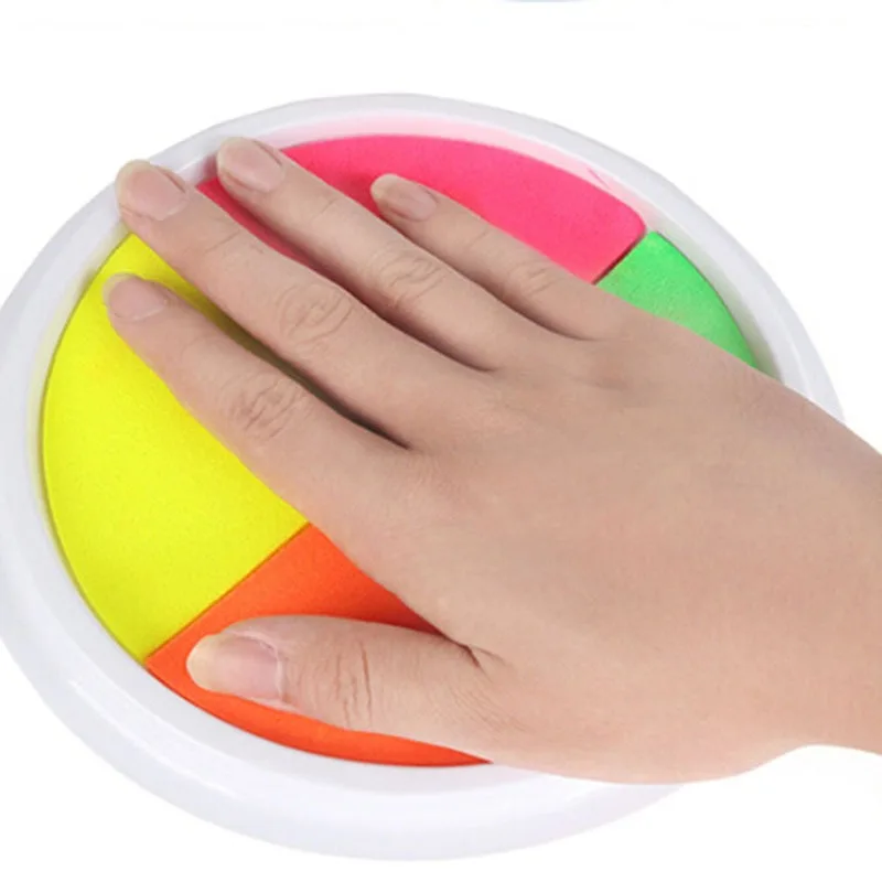 

Funny 6 Colors Ink Pad Stamp DIY Finger Painting Craft Cardmaking Large Round For Kids Education Drawing Toys Interactive toys