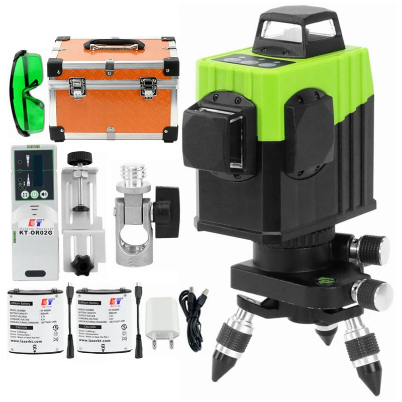 Лазерный приемник уровня KaiTian самонивелирующийся с AA литиевым аккумулятором и