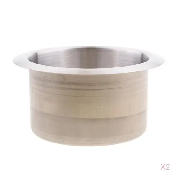 

2pcs Stainless Steel Cup Drink Holder Mount for Marine Yacht Truck RV 85x55mm