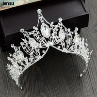 handmade luxury white baroque style crystal bridal crown tiara wedding hair ornaments accessories headpieces women party prom 36